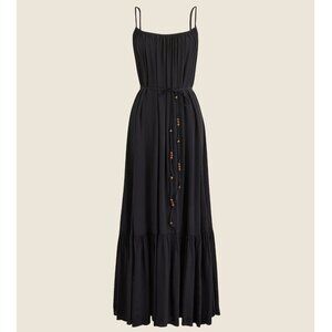 NWT J. Crew Caspia Dress in Crepe de Chine - Black - Size S